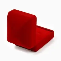 Футляр бархатный под 2 кольца &laquo;Традиции&raquo;, 5&times;4.5&times;3 см, цвет красный