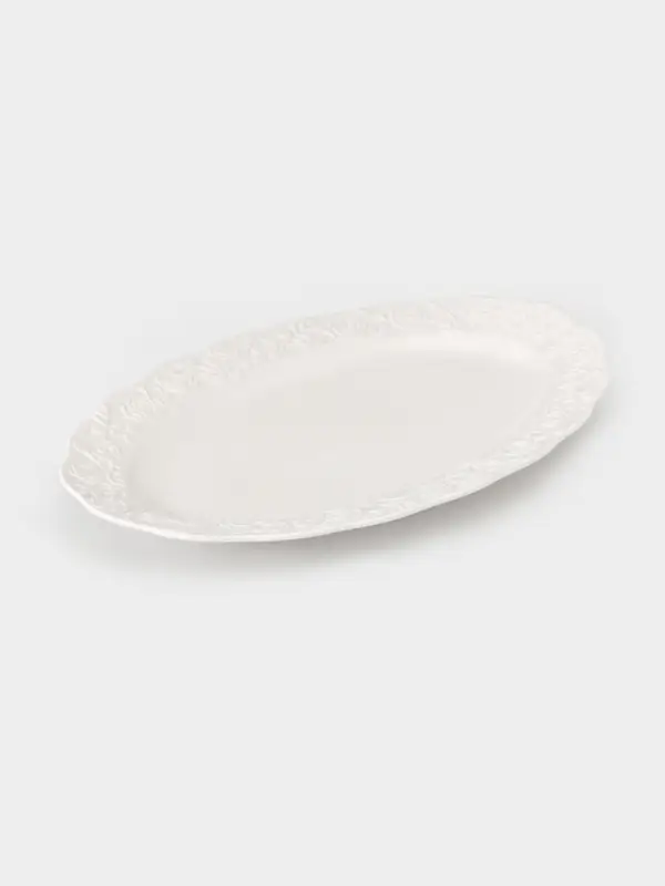 Блюдо сервировочное Garden rose, 30.5&times;19.5&times;2 см, керамика, белое