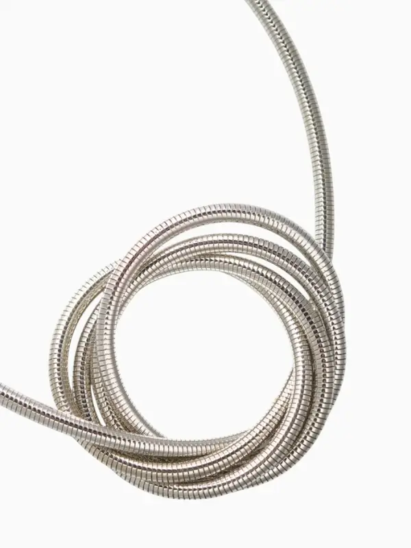 Браслет трансформируется в кулон &laquo;Обруч&raquo;, d=8-24 см, металл, цвет серебро