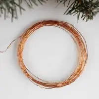 Гирлянда &laquo;Нить&raquo; 5 м роса, IP20, медная нить, 50 LED, свечение мульти, 2 режима, AAх3
