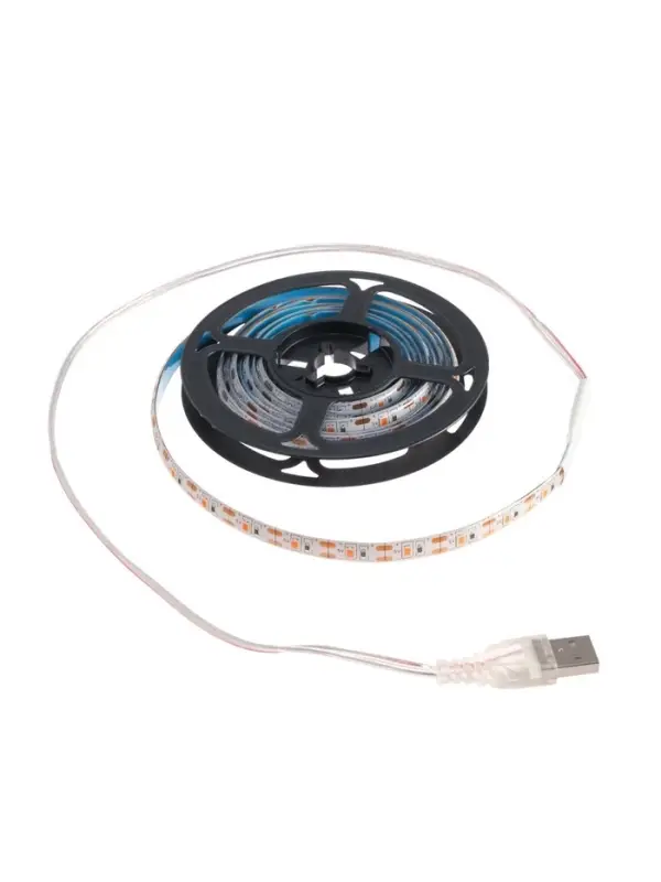 Фитолента для растений Luazon Lighting, светодиодная, 10.3 Вт, 2 м, IP65, 5 В, 60 LED/м, USB, SMD5050, мультиспектральная