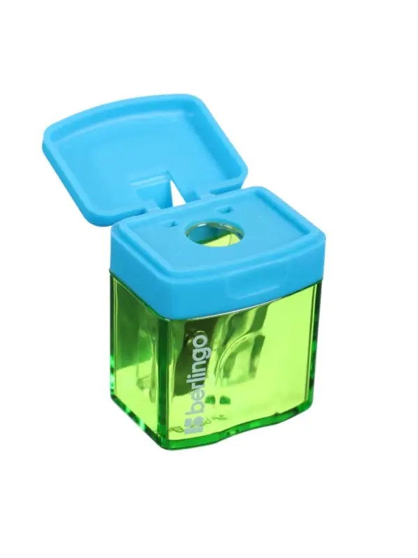 Точилка Berlingo &laquo;Fuze&raquo;, 1 отверстие, с контейнером, пластик, МИКС