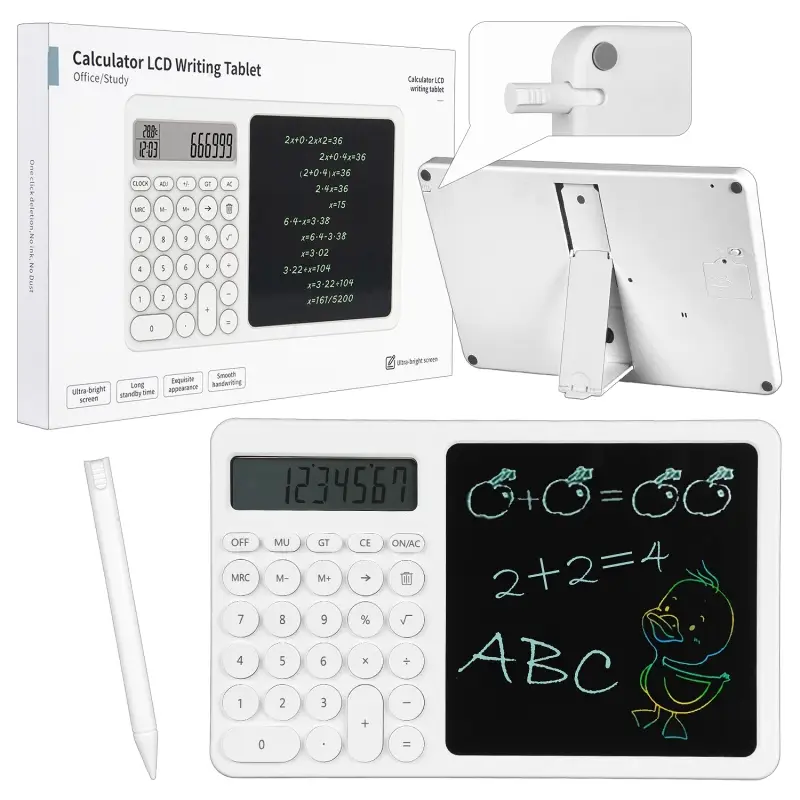 Калькулятор с HD планшетом для рисования J10 Белый (40шт/кор) Калькулятор с HD планшетом для рисования J10 Белый (40шт/кор)