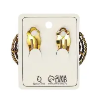 Серьги клипсы для ушей QF &laquo;Гипноз&raquo;, цвет чернёное золото