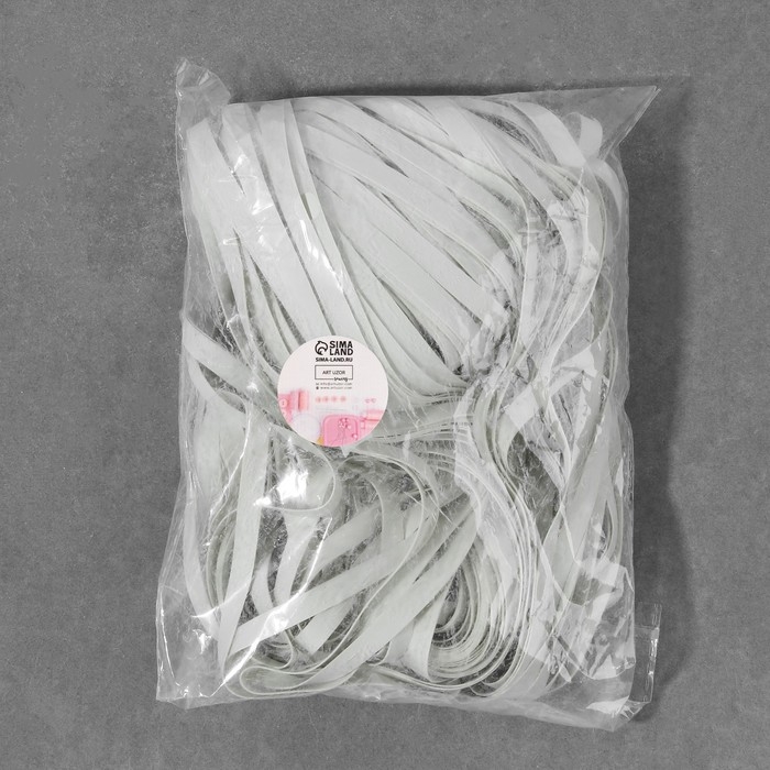 Резинка латексная гладкая, 7 мм, 50 м, цвет белый Резинка латексная гладкая, 7 мм, 50 м, цвет белый