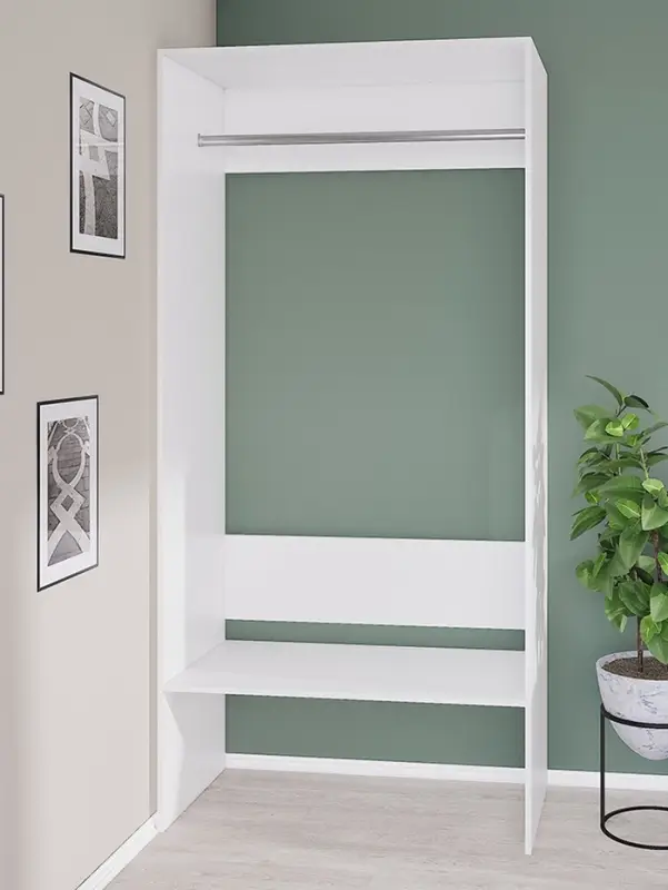 Вешалка модульной гардеробной системы «Модус», 2090×1000×520 мм, цвет белый