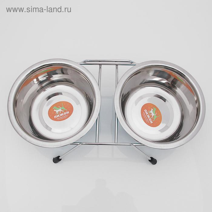 Набор из 2 цветных мисок на подставке, 2 х 450 мл Набор из 2 цветных мисок на подставке, 2 х 450 мл