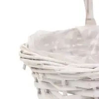 Плетёная корзина для хранения &laquo;Плетёнка&raquo;, из лозы, с ручкой, 17&times;17&times;28 см, белая