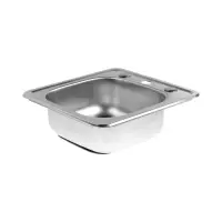 Мойка кухонная ZEIN, врезная, толщина 0.6 мм,38*38*15 см, 3 1/2&rsquo;&rsquo;, с сифоном