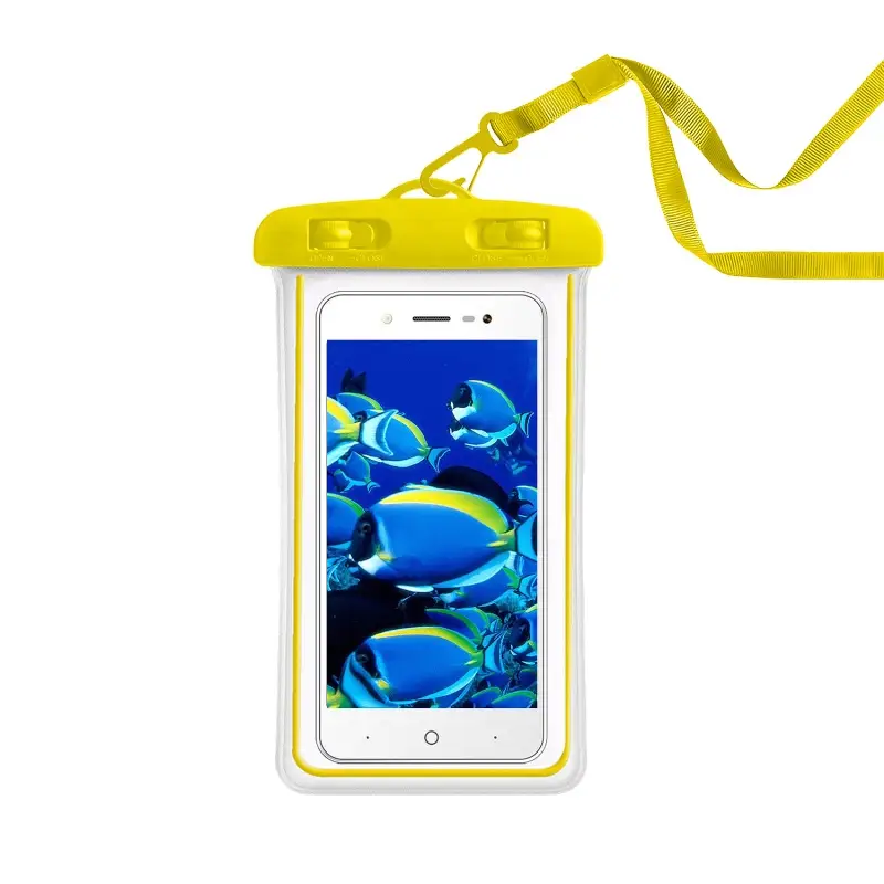 Чехол влагоустойчивый max 6,7" светящийся желтый