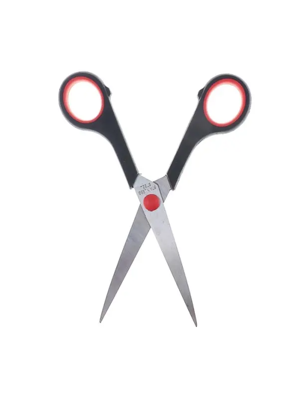 Ножницы канцелярские 17.5 см пластиковые ручки, в картонной коробке, МИКС