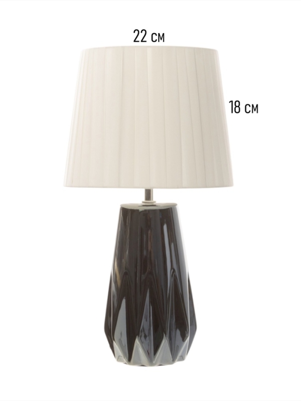 Настольная лампа Настольная лампа "Грация" 1х40Вт Е14 глубинный синий перламутр 22х22х41см