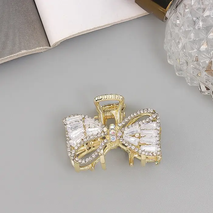 Крабик для волос &laquo;Дороти&raquo;, бантик, 4 см, золотистый