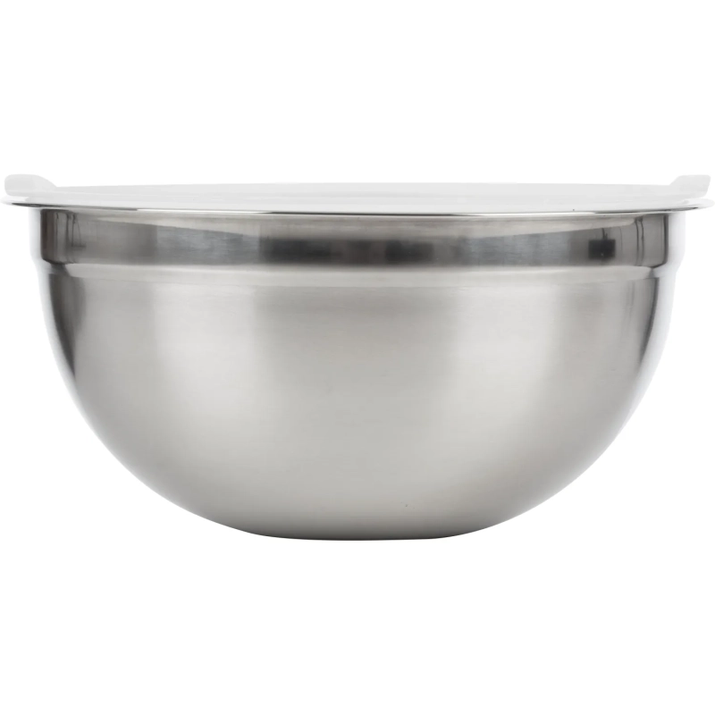 Миска из нерж стали с пласт крышкой, смешанная полировка Amarena 4,3 л