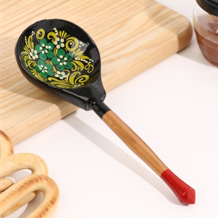 Ложка полубаская с росписью, 19×6 см, микс Ложка полубаская с росписью, 19×6 см, микс