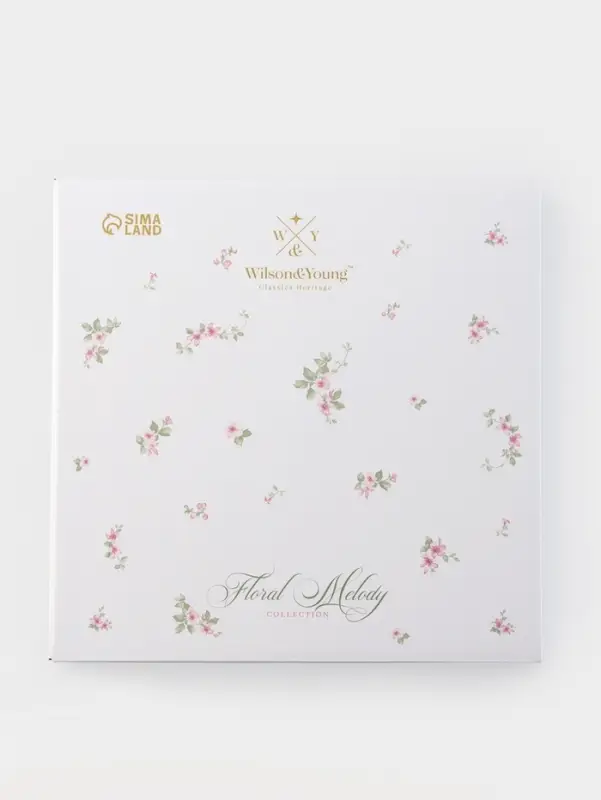Тарелка глубокая WY Spring flowers, 220 мл, d=21.5 см, фарфор, белая