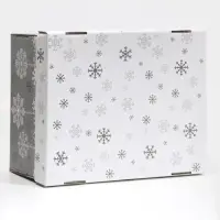 Коробка подарочная новогодняя складная Let it snow, 31&times;25.5&times;16 см, Новый год