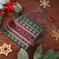 Коробка для печенья, кондитерская новогодняя упаковка, «Елочные украшения», 12×12×3 см