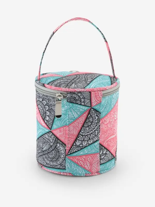 Сумка-футляр &laquo;Цветы&raquo;, 1 люверс, d = 14&times;14.5 см, цвет разноцветный