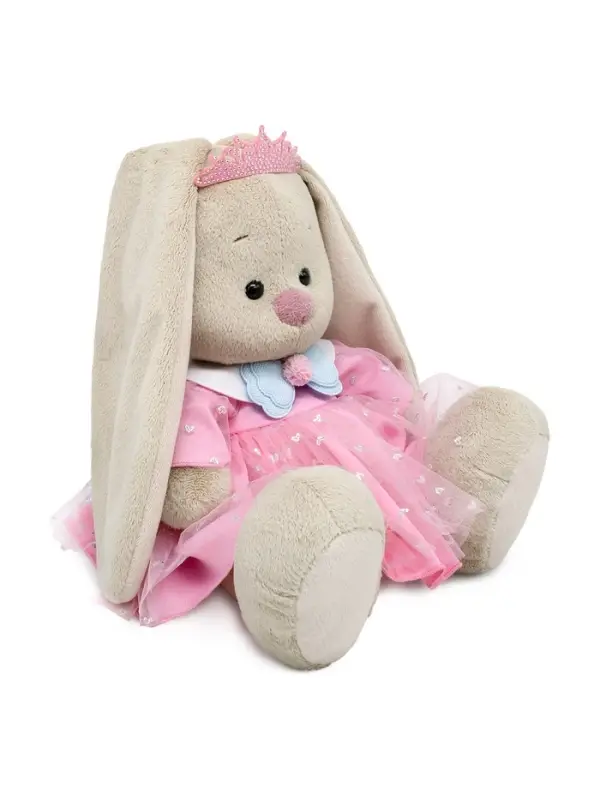Мягкая игрушка &laquo;Зайка Ми&raquo; в платье и розовой диадеме, 18 см
