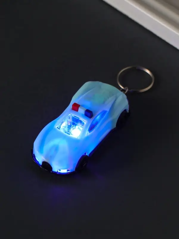 Брелок световой на кольце "Полицейский автомобиль" мигает МИКС 6,5х3х1,8 см