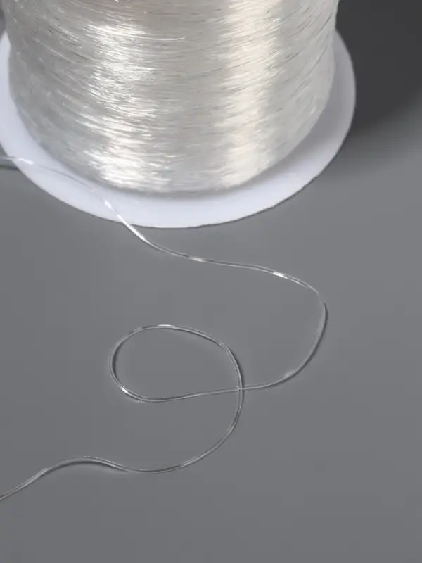 Нить для плетения, эластичная, 100&plusmn;1 м, d=0.4 мм, прозрачная