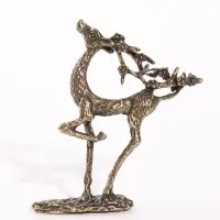 Фигурка декоративная &laquo;Олень с цветущими рогами&raquo;, металл, 5.9&times;1.5&times;6.5 см