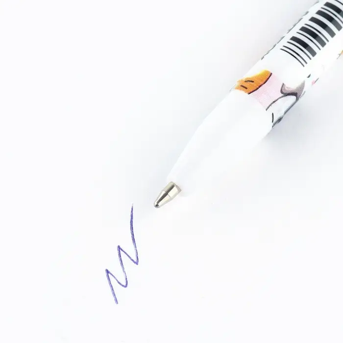 Ручка шариковая синяя паста 0.5 мм с колпачком &laquo;Котики&raquo; пластик