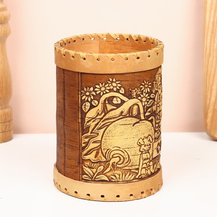 Туес «Деревня ", соль, 10 х 10 х 14 см