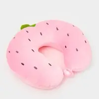 Мягкая игрушка - антистресс подголовник "Клубничка" с маской для сна