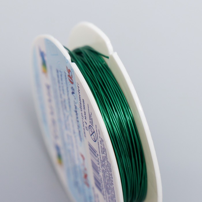 Проволока для бисера Проволока для бисера "Gamma" 0,4мм. 10 м ± 0.5 м зелёный