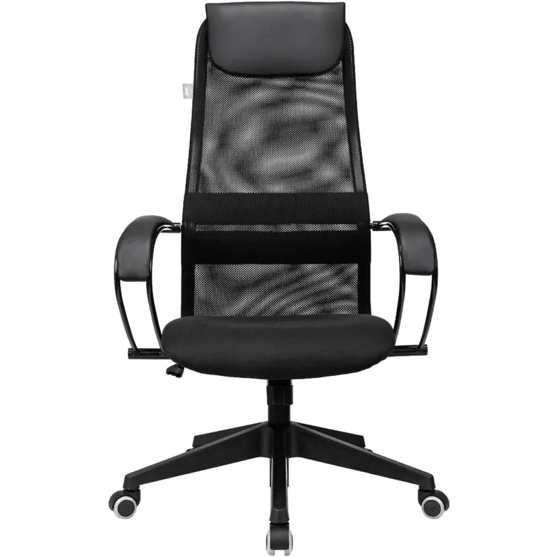 Кресло 0MX_VB_Бюрократ CH-607 черн TW-01 сетка/ткань с подгол,крест.пластик