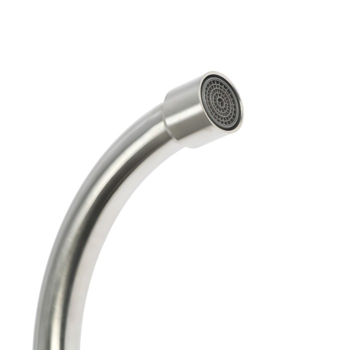 Моносмеситель ZEIN Z01, нержавеющая сталь, поворотный излив, сатин Моносмеситель ZEIN Z01, нержавеющая сталь, поворотный излив, сатин