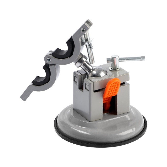 Стойка для дрели ТУНДРА, крепление на присоске, поворотная на 360°, d=60 мм, высота 185 мм   1070214