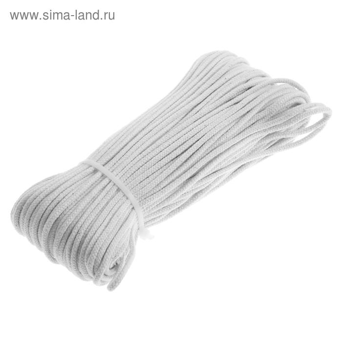Веревка хлопковая плетеная 3.0 мм, 50 м, без покрытия Веревка хлопковая плетеная 3.0 мм, 50 м, без покрытия