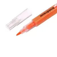 Маркер текстовыделитель 0.5-3.5 мм ErichKrause Visioline V-16 Brush Neon, двухсторонний, оранжевый неон, чернила на водной основе
