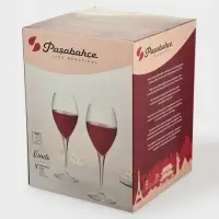 Бокалы для вина Paşabah&ccedil;e Veneto, 445 мл, набор 4 шт., стекло, прозрачные