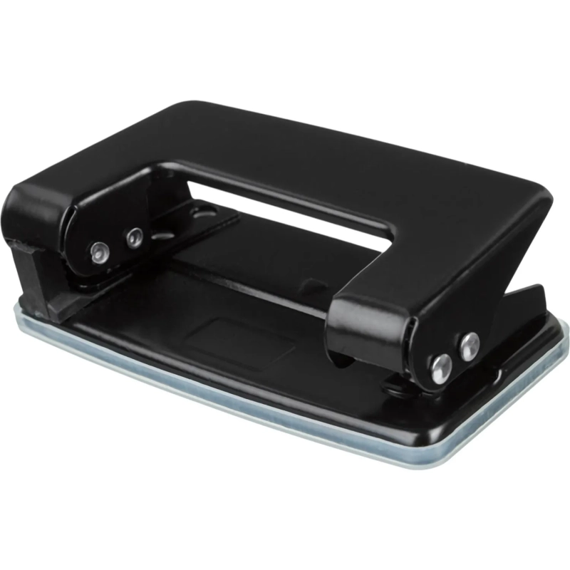 Дырокол до 10 листов, без линейки, цвет черный