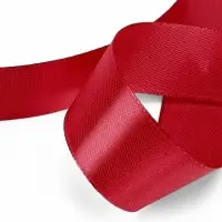 Лента атласная, 25 мм, 23&plusmn;1 м, красная №33