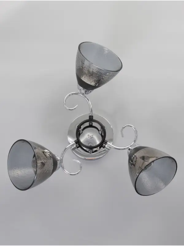 Люстра &laquo;Дождь&raquo; 3&times;40 Вт Е27 хром 48&times;48&times;24 см