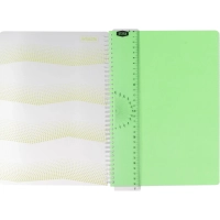 Бизнес-тетрадь WAVES А4 100л. ATTACHE клет,спир,пласт,заклад,цв.зеленый