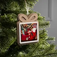 Подвеска световая &laquo;Белочка с подарками&raquo;, 11&times;9 см, от батареек LR41&times;3, свечение тёплое белое