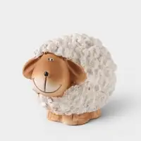 Фигурка декоративная &laquo;Кудрявая овечка&raquo;, полистоун, 10.7&times;6.5&times;7.5 см