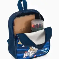 Рюкзак детский 20,5*9*24, отд на молнии, космос т-синий