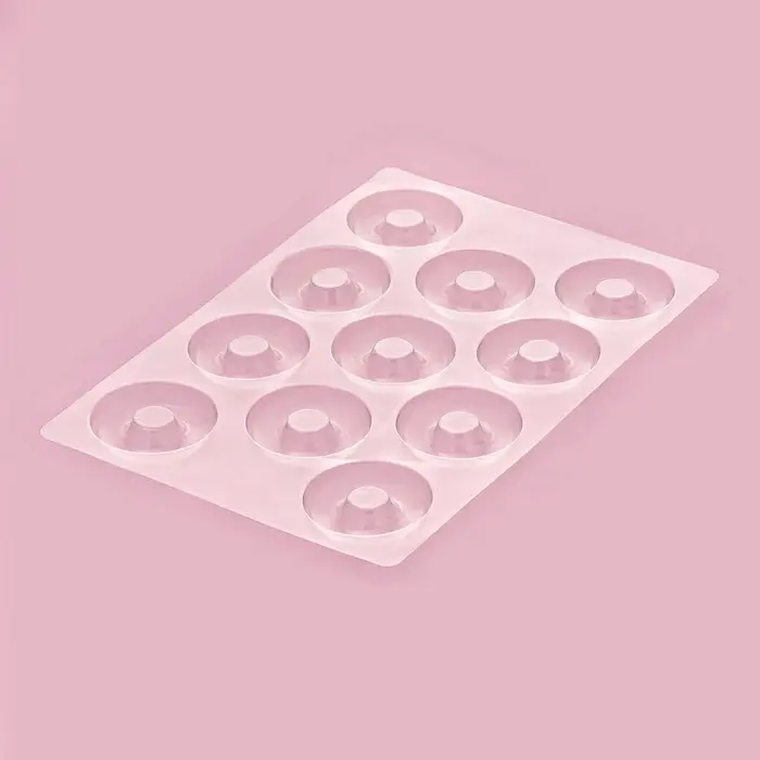 Форма для конфет и шоколада &laquo;Пончик&raquo;, 27&times;18 см, 11 ячеек, пластик, прозрачная