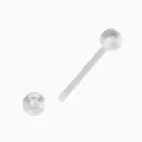Пирсинг в язык &laquo;Шарики&raquo;, L=16 мм, прозрачный