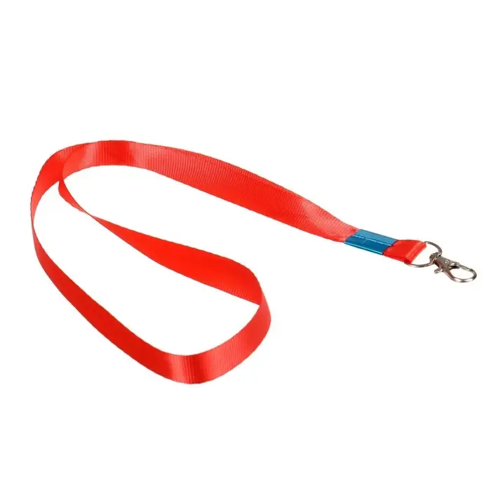 Лента для бейджа, 15 мм &times; 80 см, с металлическим карабином, красная