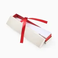 Набор коробочек под браслет, цепочку, часы 6 шт. &laquo;Лента&raquo;, 21&times;4 см, бело-бордовый