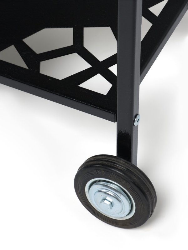 Мангал GrilMe MAX, 35 х 115 х 83 см, сталь 2 мм, термометр, 2 полки, колёса