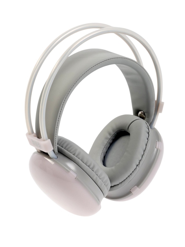 Наушники полноразмерные Mybit W-33, RGB подсветка, BT5.3, 800 мАч, Type-C, белые